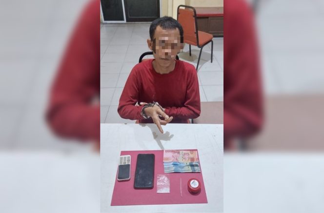 
					Pelaku Narkoba ditangkap Polsek Tapung Hilir. (Dok: Humas Polres Kampar)
