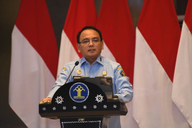 
					Sekretaris Jenderal Kementerian Hukum dan Hak Asasi Manusia, Komjen Pol. Andap Budhi Revianto.