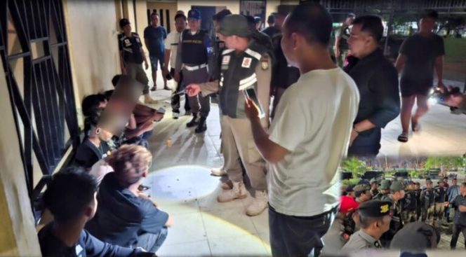 
					Sejumlah remaja terjaring razia oleh Satpol PP Kampar (Foto: Istimewa)