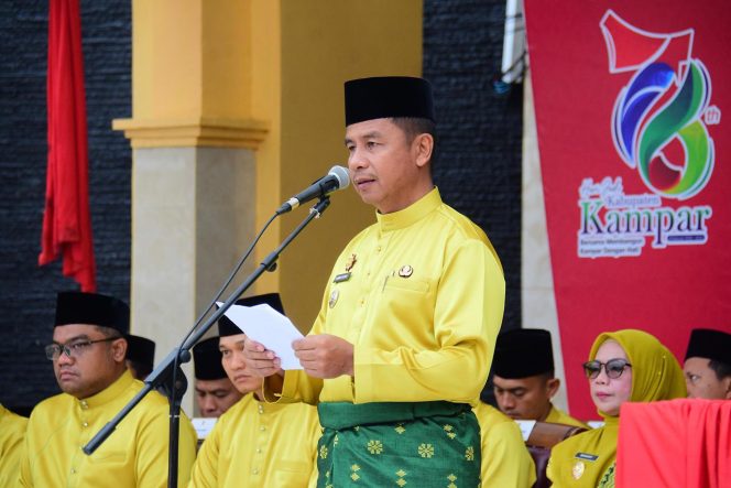 
					Bupati Kampar Paparkan Capaian Program Prioritas Saat Upacara HUT ke-76