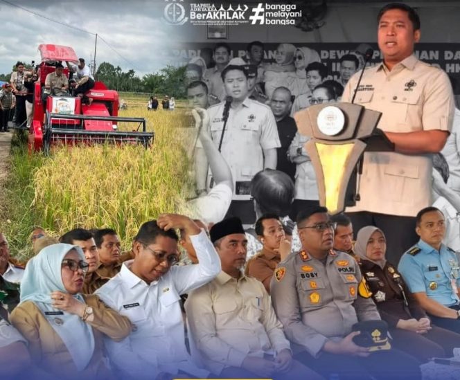 
					Kejari Kampar Hadiri Panen Raya Padi dan Pelantikan DPD HKTI Riau